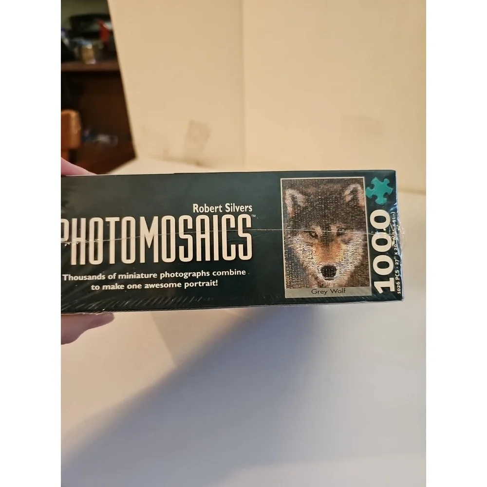 Photomosaics Grey Wolf 1000 Piece Puzzle BRAND NEW SEALED FAST‎ SHIPPING!